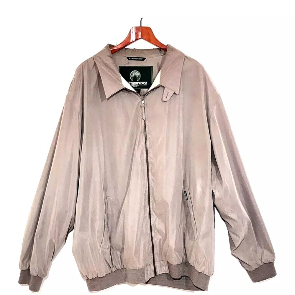 Weatherproof Garment Company Men's Softshell Jacket Tan Full Zip Front